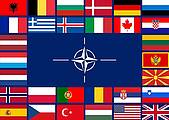 Fahnen der Nato-Mitglieder